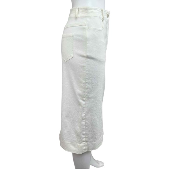 CELINE Vintage White Denim Pencil Skirt Size 38 - Picture 4 of 7